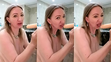 Busty milf MariaOld do blowjob and fuck from the back