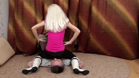 Young Mistress docks ass with submissive boyfriend`s face, vd089h 720p