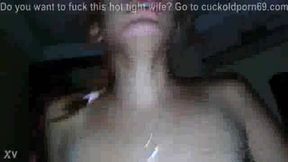 Wifes pussy stretched by BBC in front of her hubby