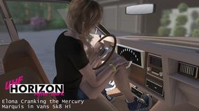 Elona Cranking the Mercury Marquis in Vans Sk8 Hi 720p