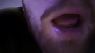 ASMR / Slobbering / Lip Slapping / Smoking / Bearded Chav Brit Close Up