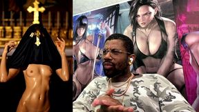 tight petite small breast teen church follower cock teasing you, ai generated