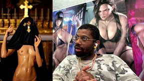 tight petite small breast teen church follower cock teasing you, ai generated