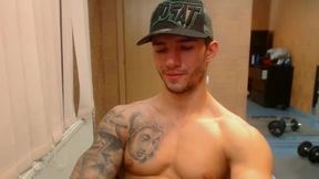 European, Model Thorulffr Plays with His Dick