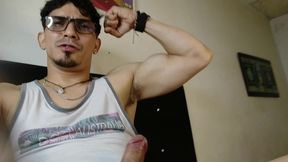 delicious masturbation and big load