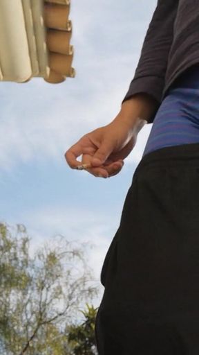 Hot Guy Caught Smoking and Sagging Outside (non-nude)