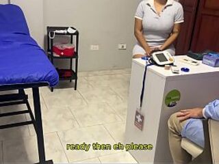 Doctor examines patient's cunt and they end up giving her a precious climax