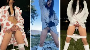 Pissing Outside Compilation!