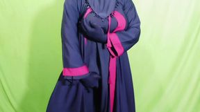 Beautiful Amena Bhabhi has sex indoors wearing a burqa and hijab