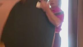 lifting heavy furniture in the hotel room