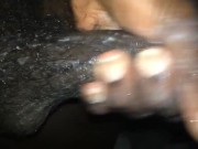 Stroking BBC with Lotion