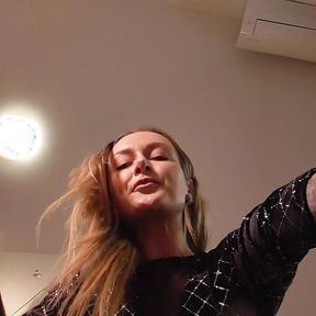 Clarissa - Nylon Legs POV Spitting Verbal Humiliation!