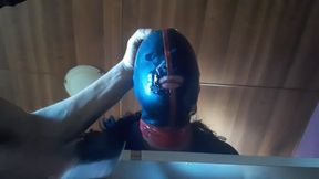 17 minutes of hogtied extreme blowjob and deepthroat with massive oral creampie