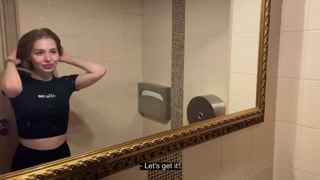 Quick fuck in the gym. Risky public sex with Californiababe.
