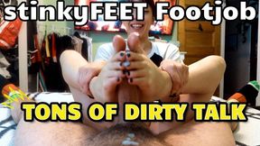 MFYT gives a sweaty FJ to her man while talking about her filthy feet