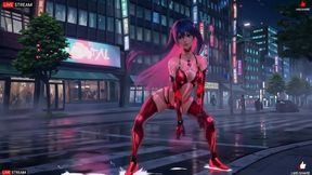 Sensual Cyberpunk Girl in Punk Style - Multiple Hot Scenes