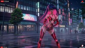 Sensual Cyberpunk Girl in Punk Style - Multiple Hot Scenes