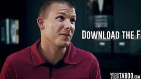 Desperate Asian MILF teacher gets pounded and bred by a big dick stud in her office