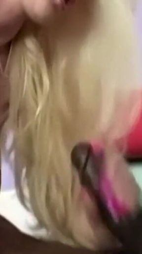 Busty Slut Gulps Massive BBC Deepthroat Overflow