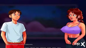 Nerd Member #80 Gets Summertime Saga Anime Creampie In Visual Novel Gameplay