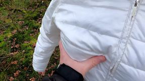 Beating Her Tits in the Woods