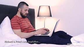 Maskurbate Horny Stepdad Finds Sons Porn Online!