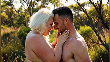 Deep kiss from a stranger in the bush [AI]