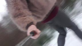 Femboy slut walks in public pees and shows thick ass for cash