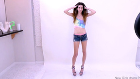 skinny hottie gets unshaved snatch ravaged at her first modeling audition