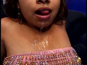 Indian floozie Indra Verma gets her cunt pounded hardcore by two older dudes with massive schloengs