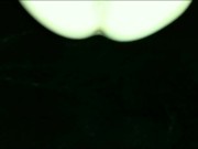 Quick pushing cum out of ass and showing creampie on the ground outdoor