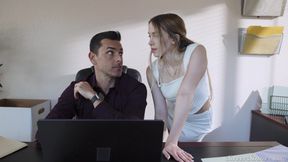Blonde mistress seduces with wild, passionate sensual hotel charm
