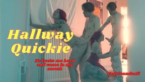 Hallway Passion - Cedric and Sofi have standing quickie with multiple orgasms and cum swallowing