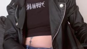 Cigarette + leather jacket + sexy jeans = perfectly seductive