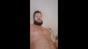 Very Extremely Dirty Talk by Russian Hairy Man and Big Cumshot on Hairy Body