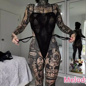 Sheer Black Lingerie and gym tights try on Haul Melody Radford Onlyfans