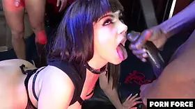 Valentina Nappi Ass Fucked in rough interracial sadism basement 3some