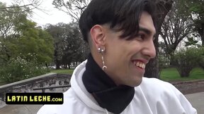 ”Latina Leche - Lucky Stud Meets Adorable Skater Boy & Makes Him Suck His Hard Dick”
