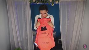 Air Hostess Tries Lifejacket