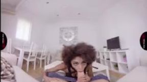 Vicious VR Latina traps cock in cowgirl ride