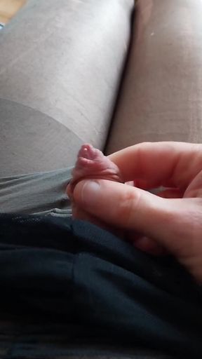 Sissy Clit Cums Into Her Tights