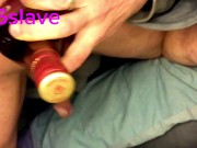 Triangular wiskey bottle streched anal hole