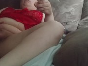 Hailey-Faith playing with vibrator and dildo