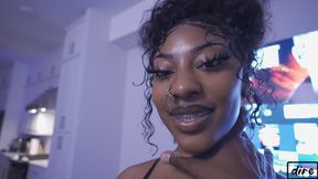 Thick Latina with big cheeks takes BBC