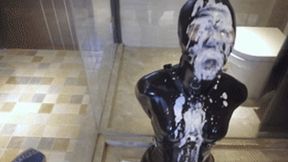 mz19 - Latex Clothing Restraining a Girl in the Bathroom