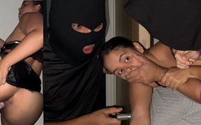 Masked Man Enters Latina MILF's House and Fucks Her Hard