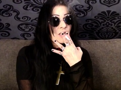 Lesbian OZZY Halloween Cosplay Smoking