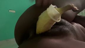 Putting banana  in pussy  instead of cock
