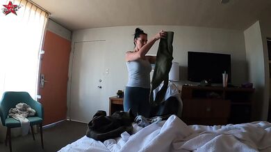 Hotel stranger shoves his raw dick deep in my milf cunt creampie