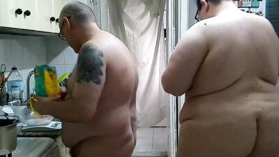 making bread and warming up...